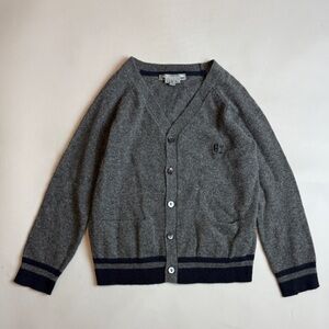 Bonpoint Cashmere Cardigan Gray and Navy